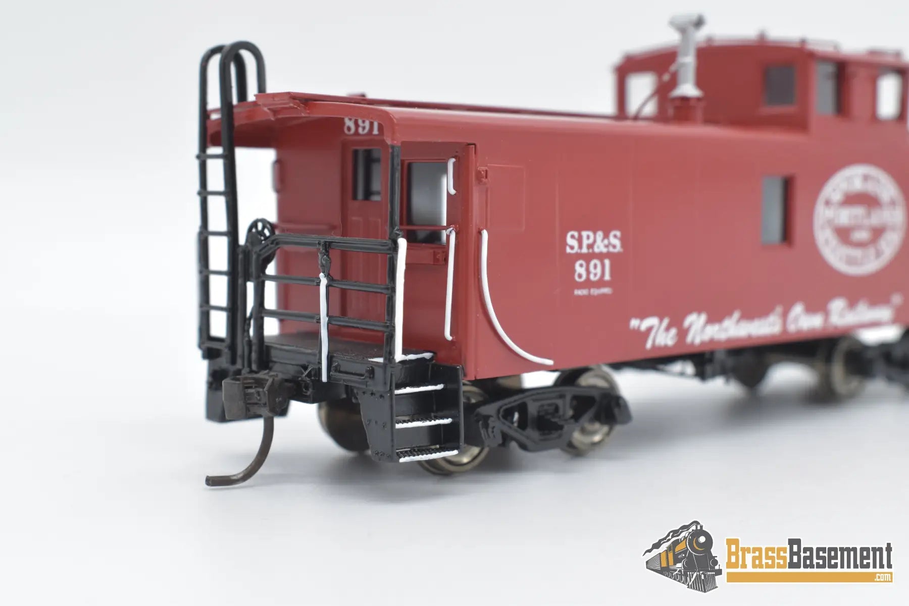 Ho Brass - Omi 3944.1 Spokane Portland & Seattle Steel Caboose F/P Red
