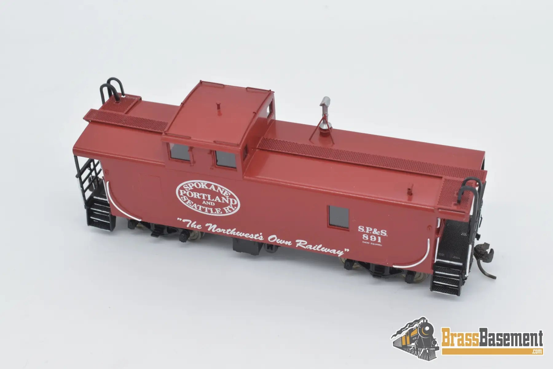 Ho Brass - Omi 3944.1 Spokane Portland & Seattle Steel Caboose F/P Red