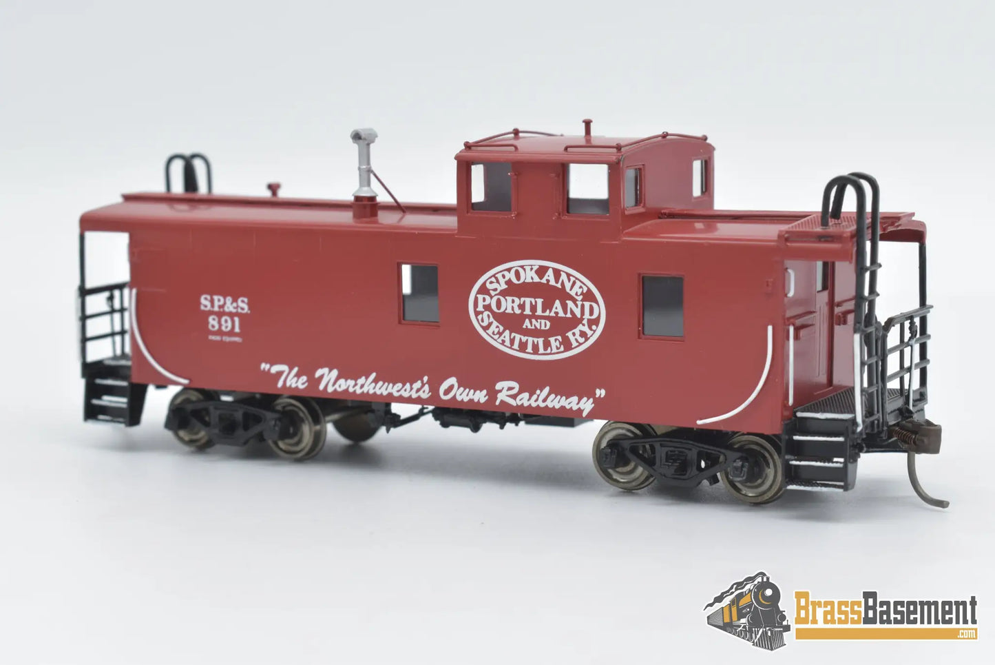 Ho Brass - Omi 3944.1 Spokane Portland & Seattle Steel Caboose F/P Red