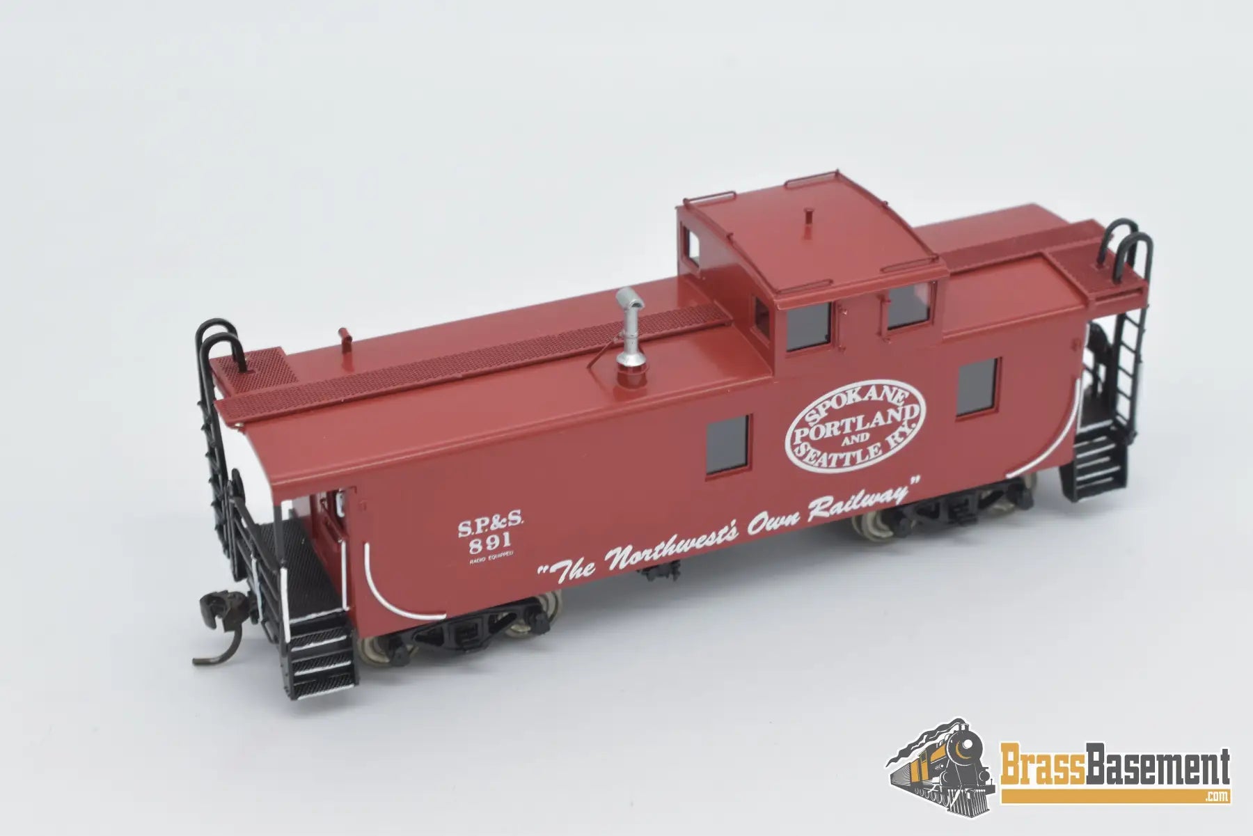 Ho Brass - Omi 3944.1 Spokane Portland & Seattle Steel Caboose F/P Red