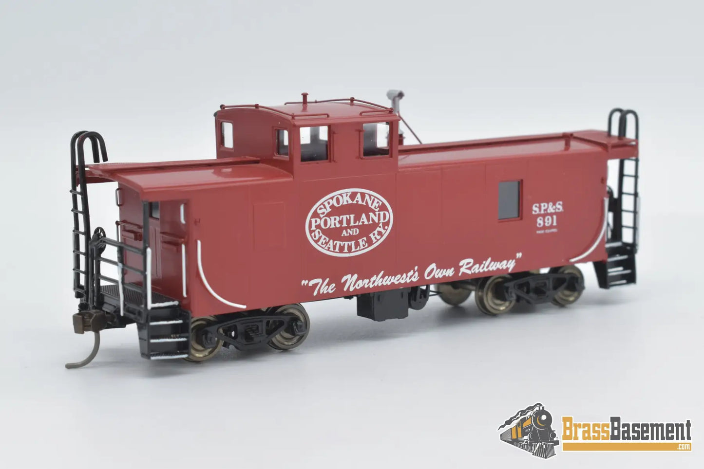 Ho Brass - Omi 3944.1 Spokane Portland & Seattle Steel Caboose F/P Red