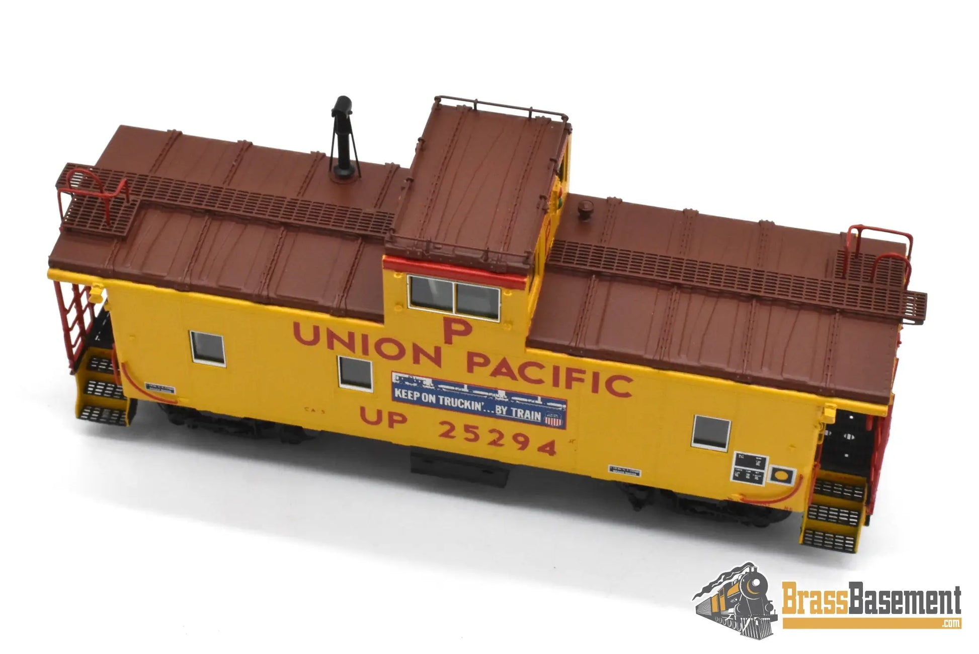 HO Brass - OMI 3972.1 Union Pacific UP CA-5 Caboose #25294 ’Keep on Truckin BY TRAIN’- MINT Caboose