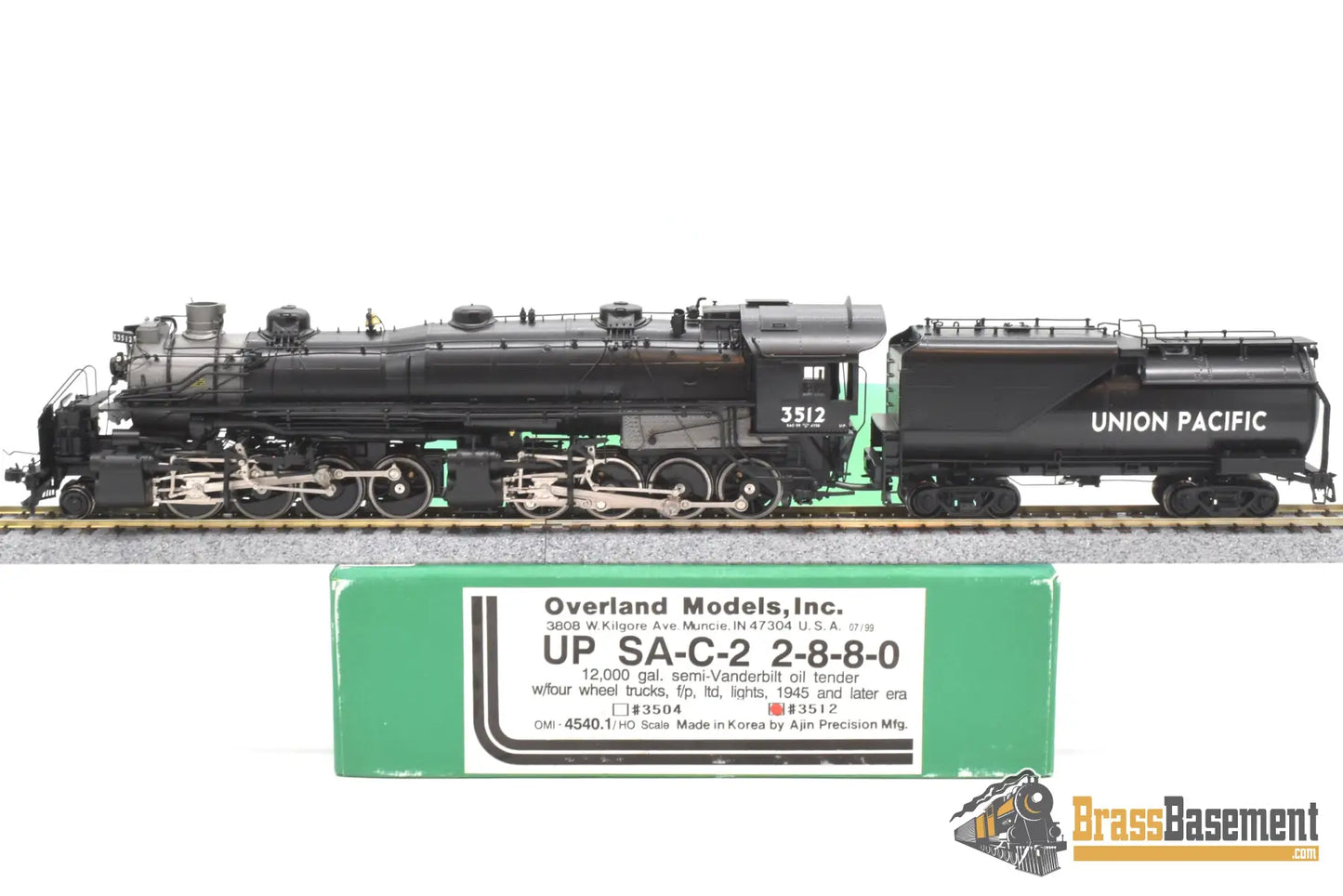 Ho Brass - Omi 4540.1 Union Pacific 2 - 8 - 8 - 0 #3512 ‘Bull Moose’ Mint Steam