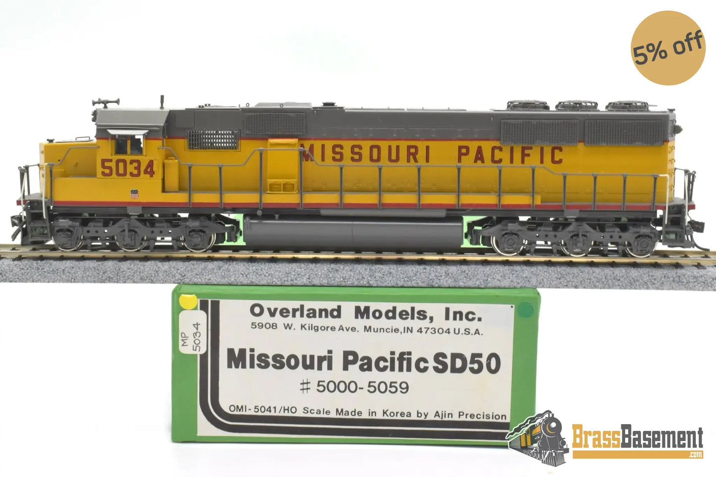 Ho Brass - Omi 5041.1 Missouri Pacific Mp Sd50 #5034 C/Pomi