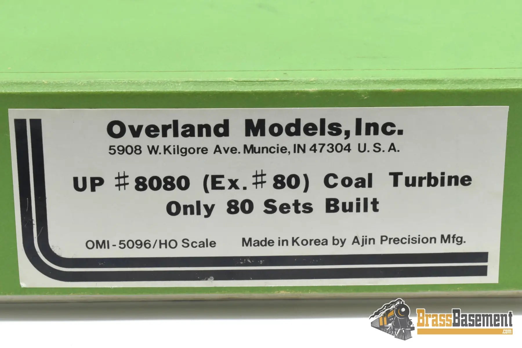 Ho Brass - Omi 5096 Overland 8080 Union Pacific Up #80/8080 Coal Turbine 3 Unit Set Unpainted