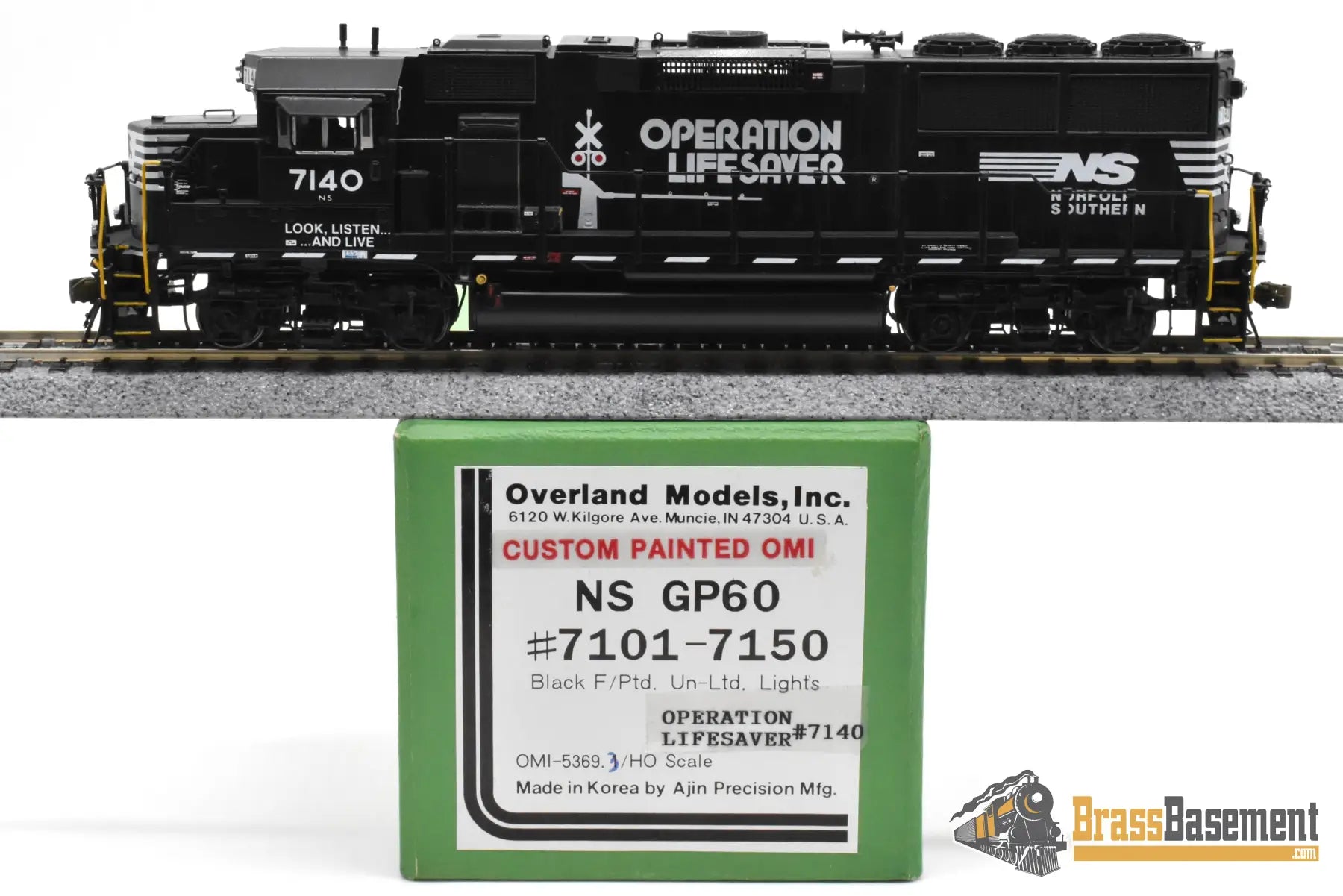 HO Brass - OMI 5369.3 Norfolk Southern NS GP60 #7140 - CPOMI ’Operation Lifesaver’ - See Description Diesel