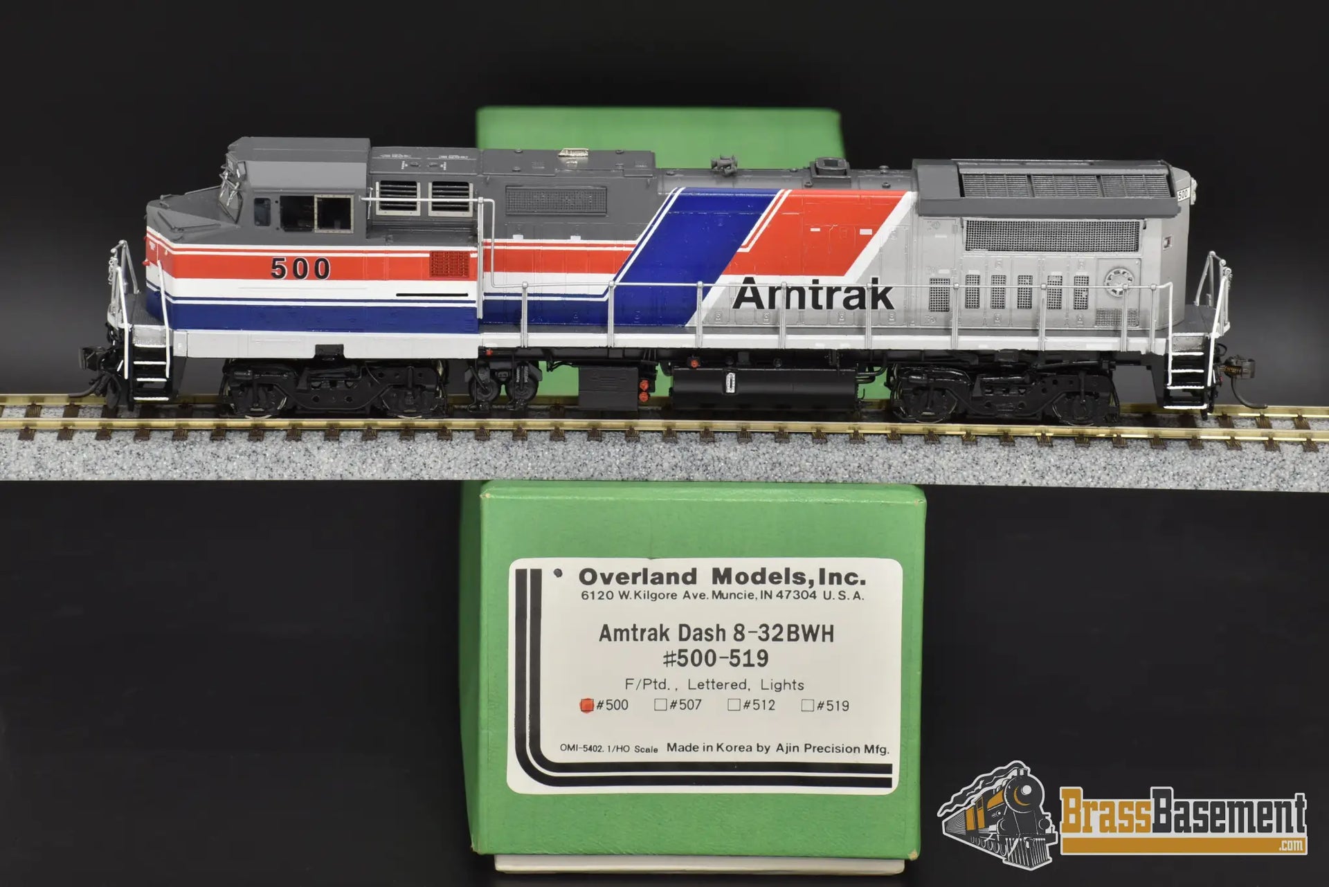 HO Brass - OMI 5402.1 Amtrak Dash 8-32BWH #500 - Factory Painted