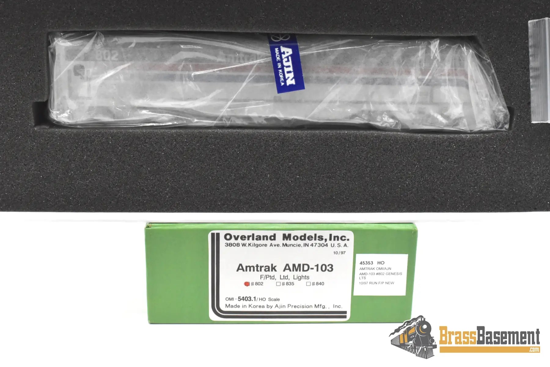 HO Brass - OMI 5403.1 Amtrak AMD-103 Genesis #802 - F/P PH III Mint Diesel