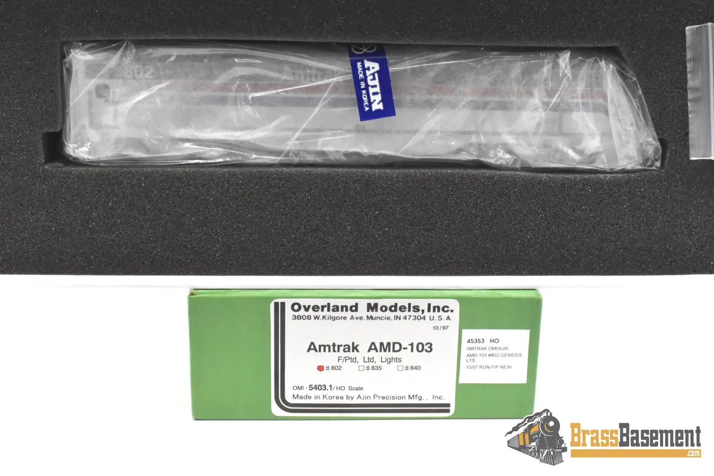 HO Brass - OMI 5403.1 Amtrak AMD-103 Genesis #802 - F/P PH III Mint Diesel