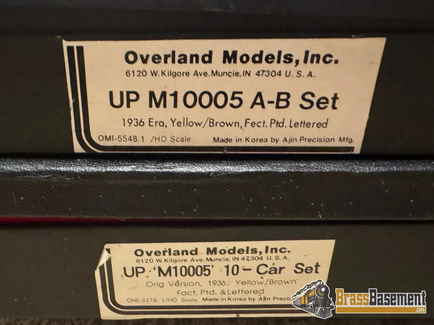 HO Brass - OMI 5548.1 & 3278.1 Union Pacific M-10005 Full Set - 2 Engines and 10 Car Set - FP Ajin