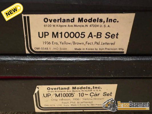 HO Brass - OMI 5548.1 & 3278.1 Union Pacific M-10005 Full Set - 2 Engines and 10 Car Set - FP Ajin