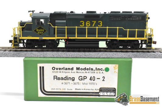 HO Brass - OMI 5579 Reading GP40-2 #3673 Mid 1970s C/P - NICE - Diesel
