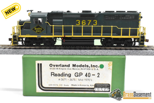 HO Brass - OMI 5579 Reading GP40-2 #3673 Mid 1970s C/P - NICE - Diesel