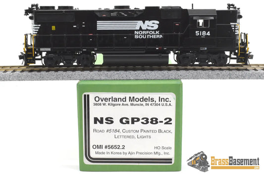 Ho Brass - Omi 5652.2 Norfolk Southern Ns Gp38 - 2 #5184 F/P Highhood Diesel