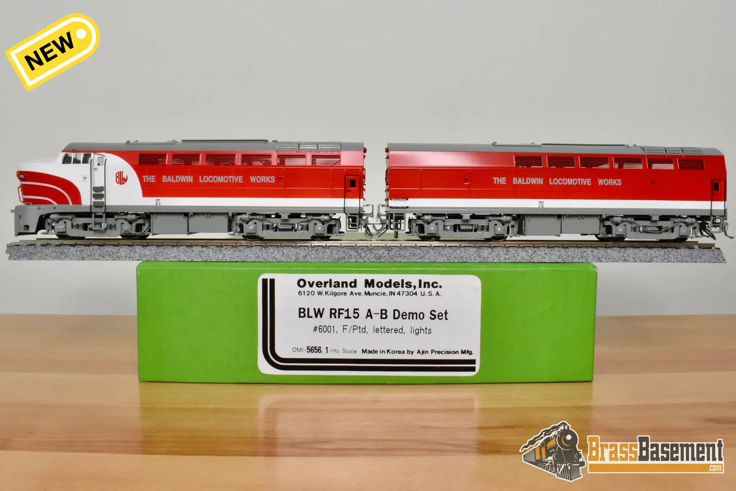 HO Brass - OMI 5656.1 BALDWIN RF-15 A-B SharkNose Demonstrator - MINT - Diesel