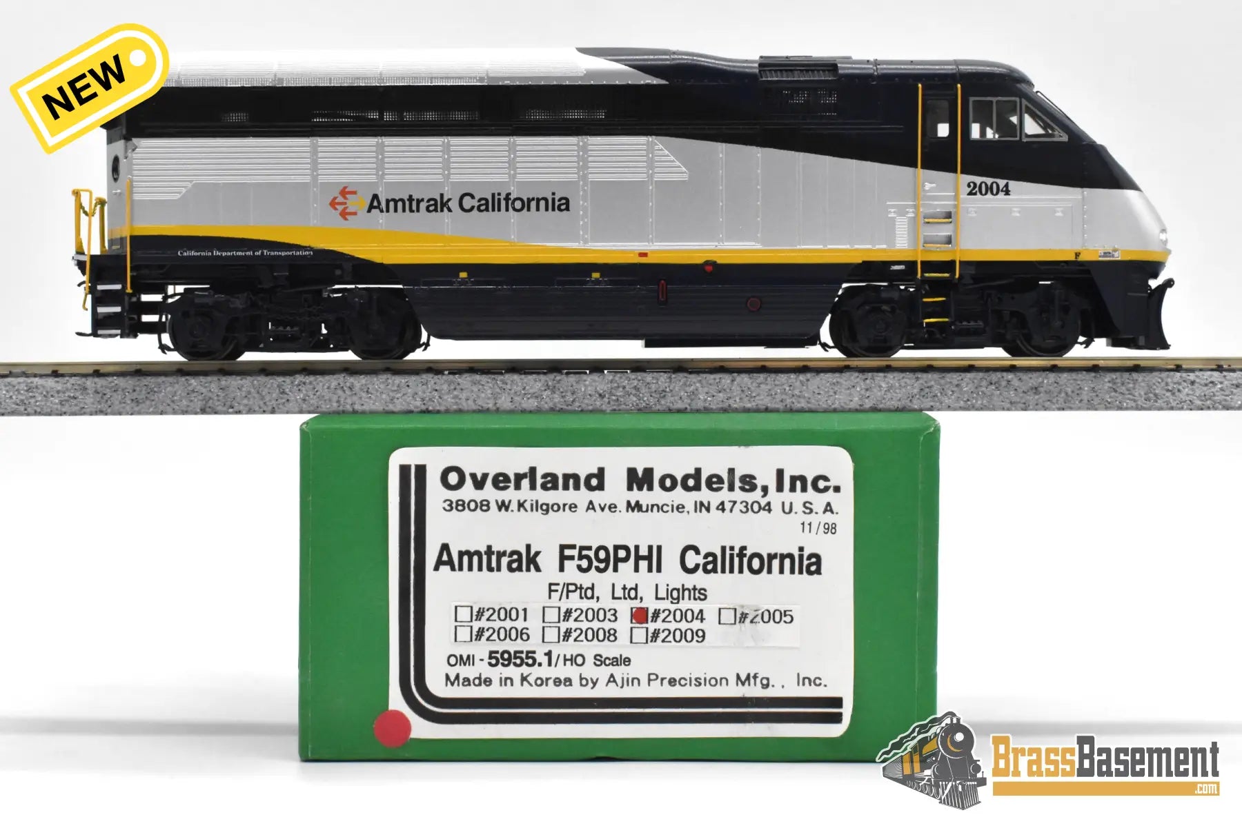 HO Brass - OMI 5955.1 Amtrak California F59PHI #2004 - F/P Mint Diesel
