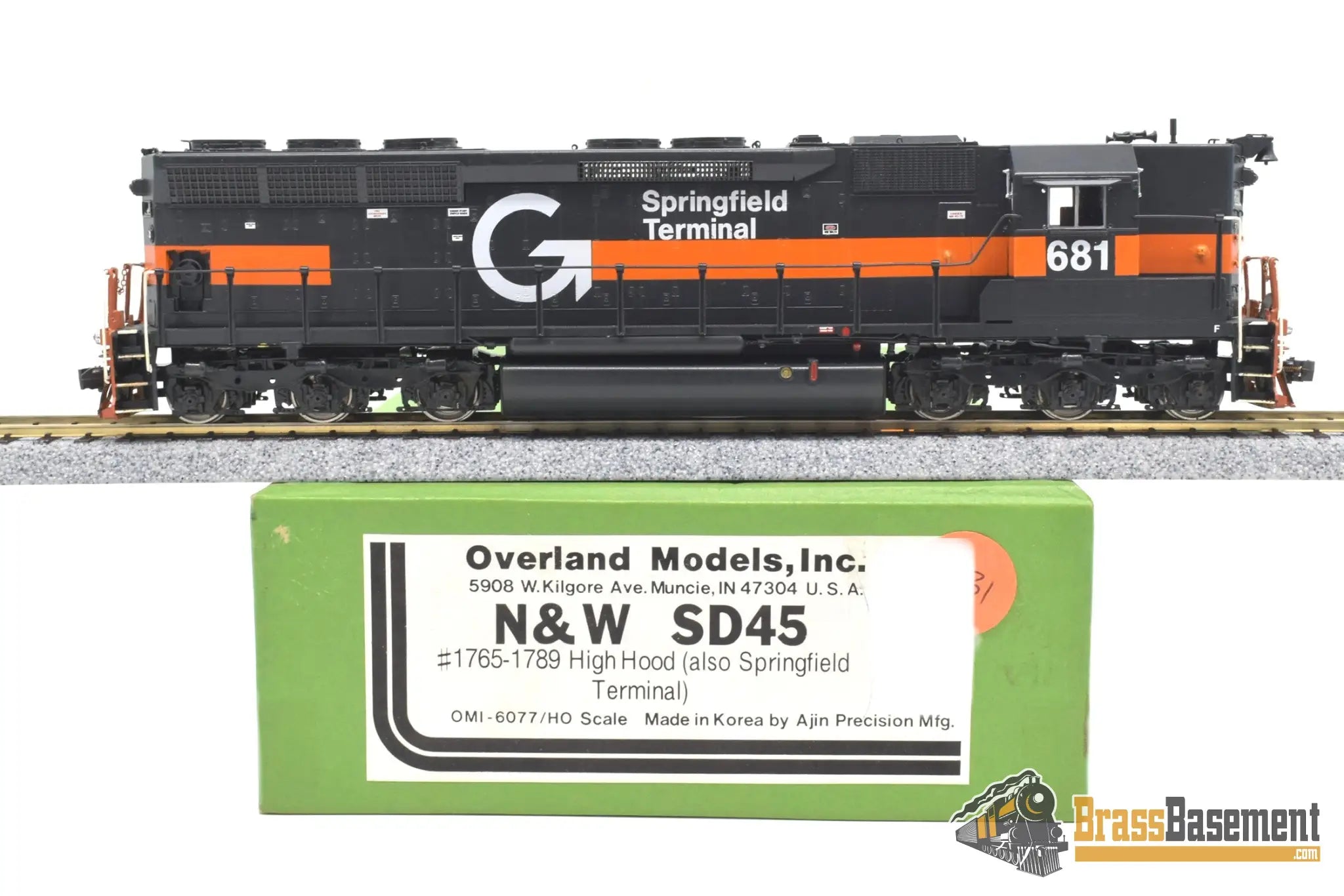 HO Brass - OMI 6077 Springfield Terminal ST #681 SD45 High Hood ex N&W ...