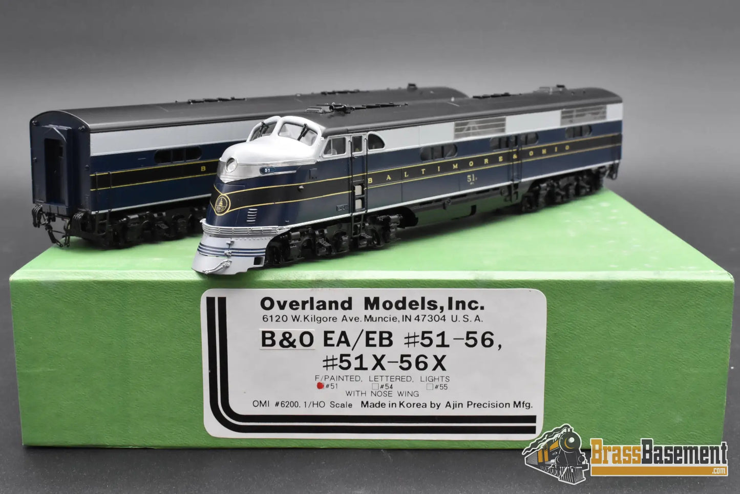 HO Brass - OMI 6200.1 B&O Baltimore & Ohio EA-EB As-Delivered W/ Nose Wings - FP Diesel
