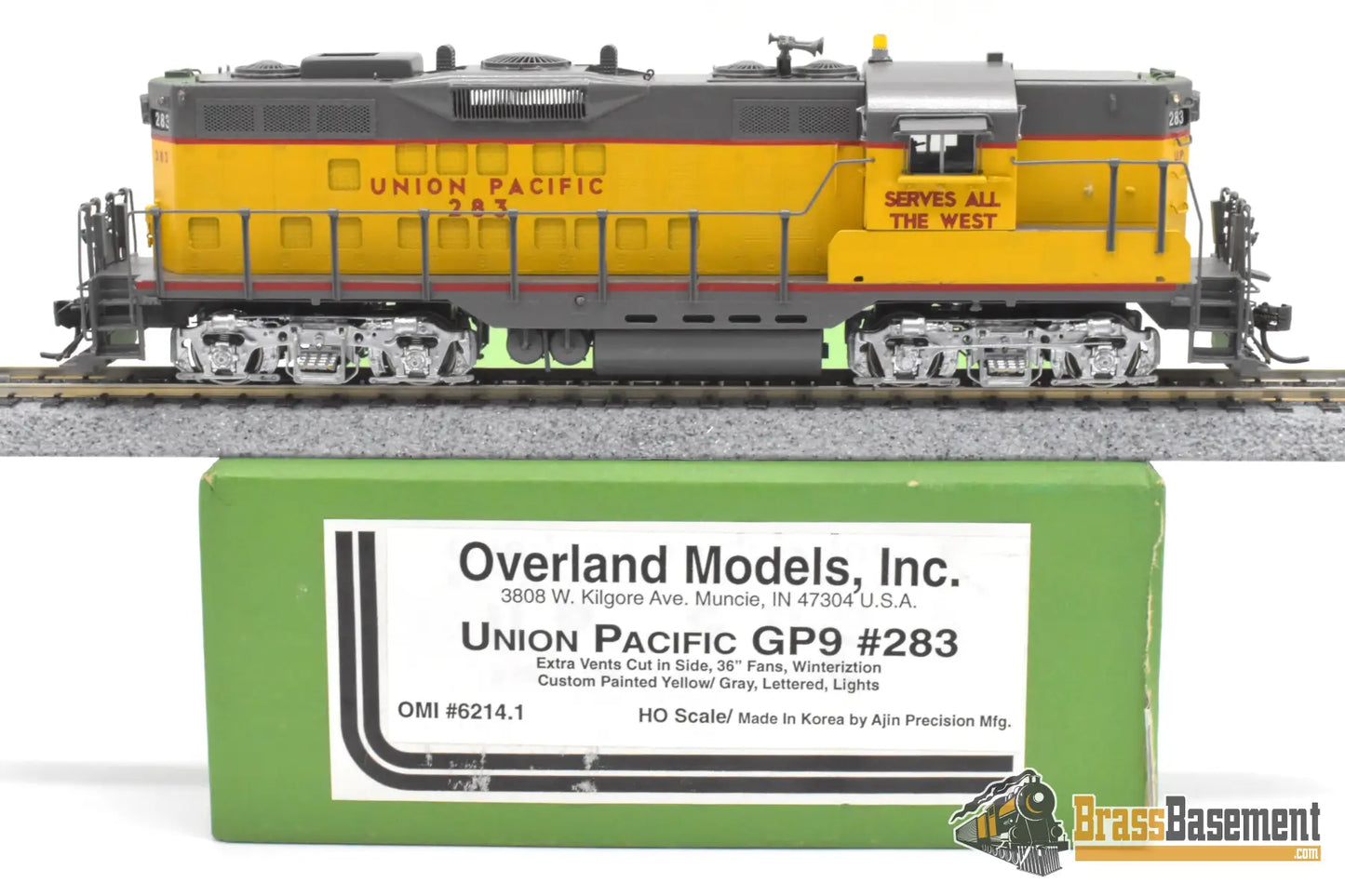 HO Brass - OMI 6214.1 Union Pacific UP GP9 #283 Extra Vents & Winterization - MINT Diesel