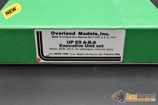 HO Brass – Overland Models UP E9 A-B-A Executive Unit Set – #949A #963B #951A – F/P – Mint HO Brass Diesel Locomotive