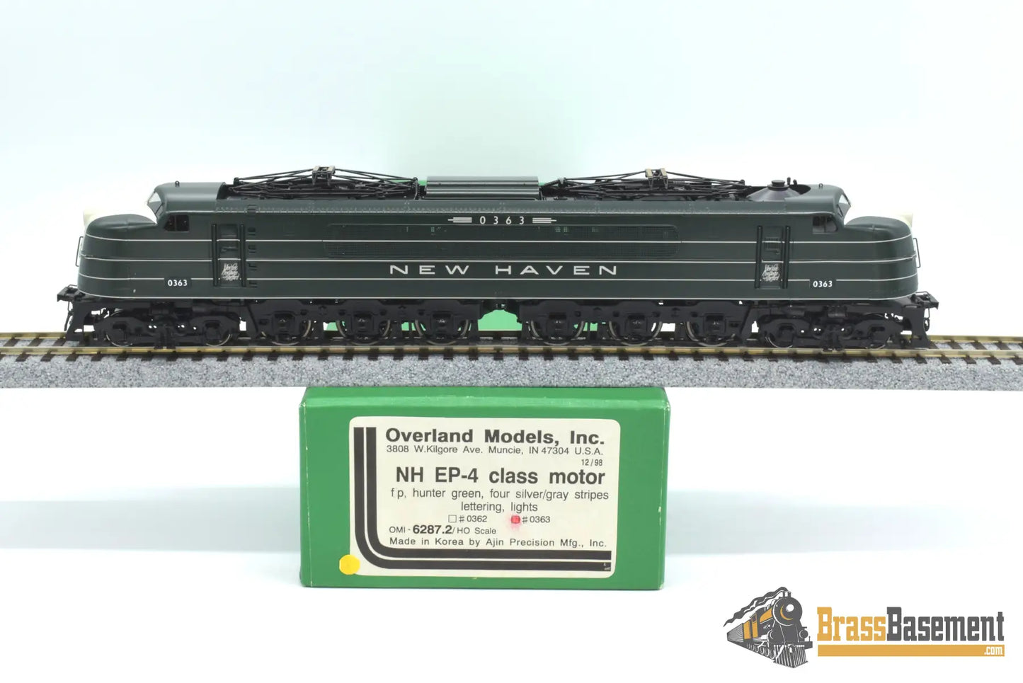 Ho Brass - Omi 6287.2 New Haven Ep - 4 Passenger Electric Factory Painted Hunter