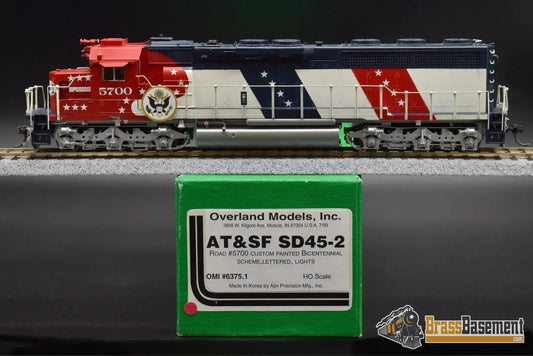 Ho Brass - Omi 6375.1 Atsf Santa Fe Sd45 - 2 Bicentennial #5700 F/P Mint