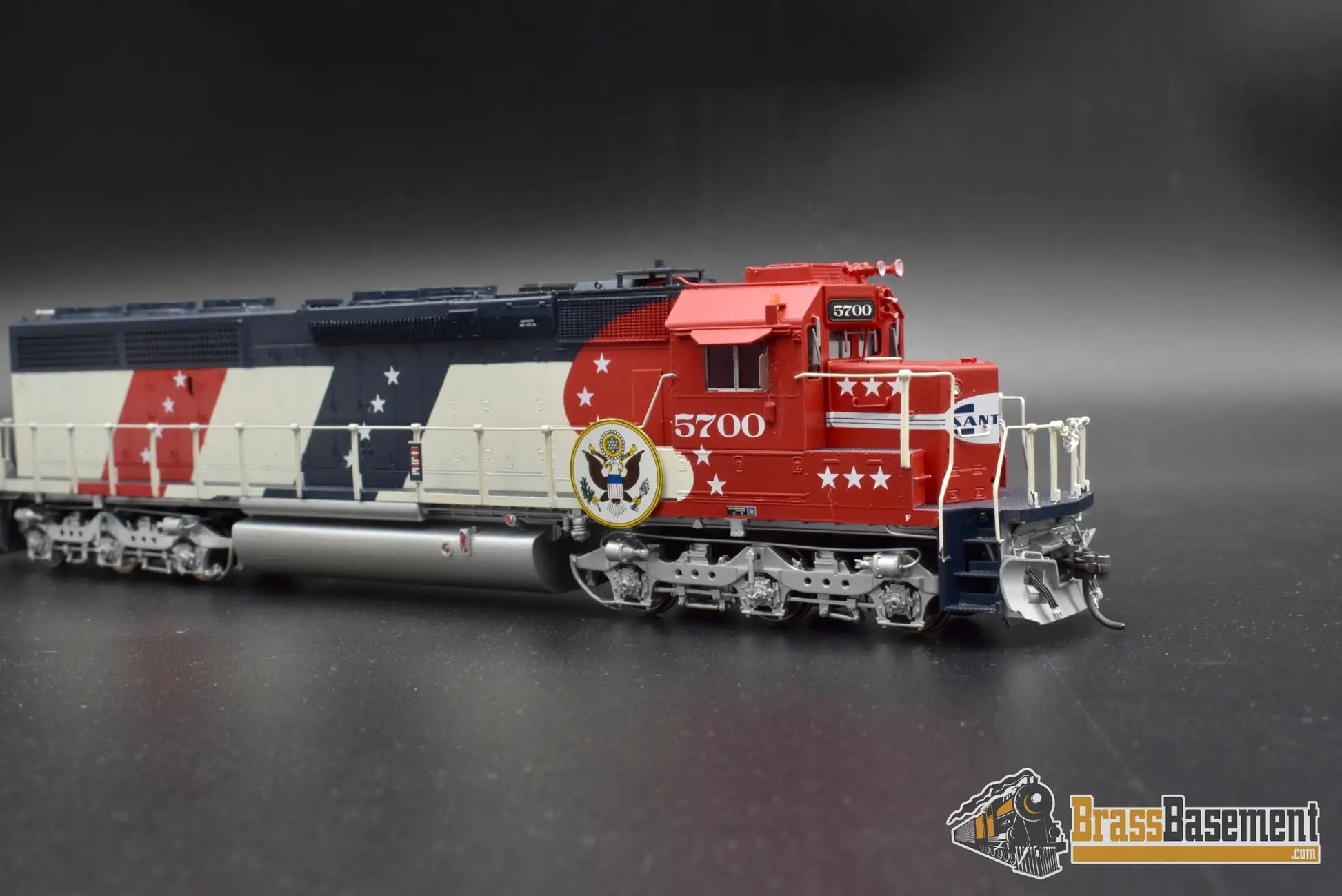 Ho Brass - Omi 6375.1 Atsf Santa Fe Sd45 - 2 Bicentennial #5700 F/P Mint