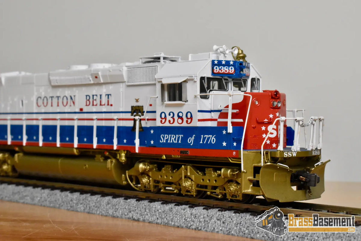 HO Brass - OMI 6381.1 SSW Cotton Belt SD45T-2 Bicentennial #9389 - F/P Mint - Diesel
