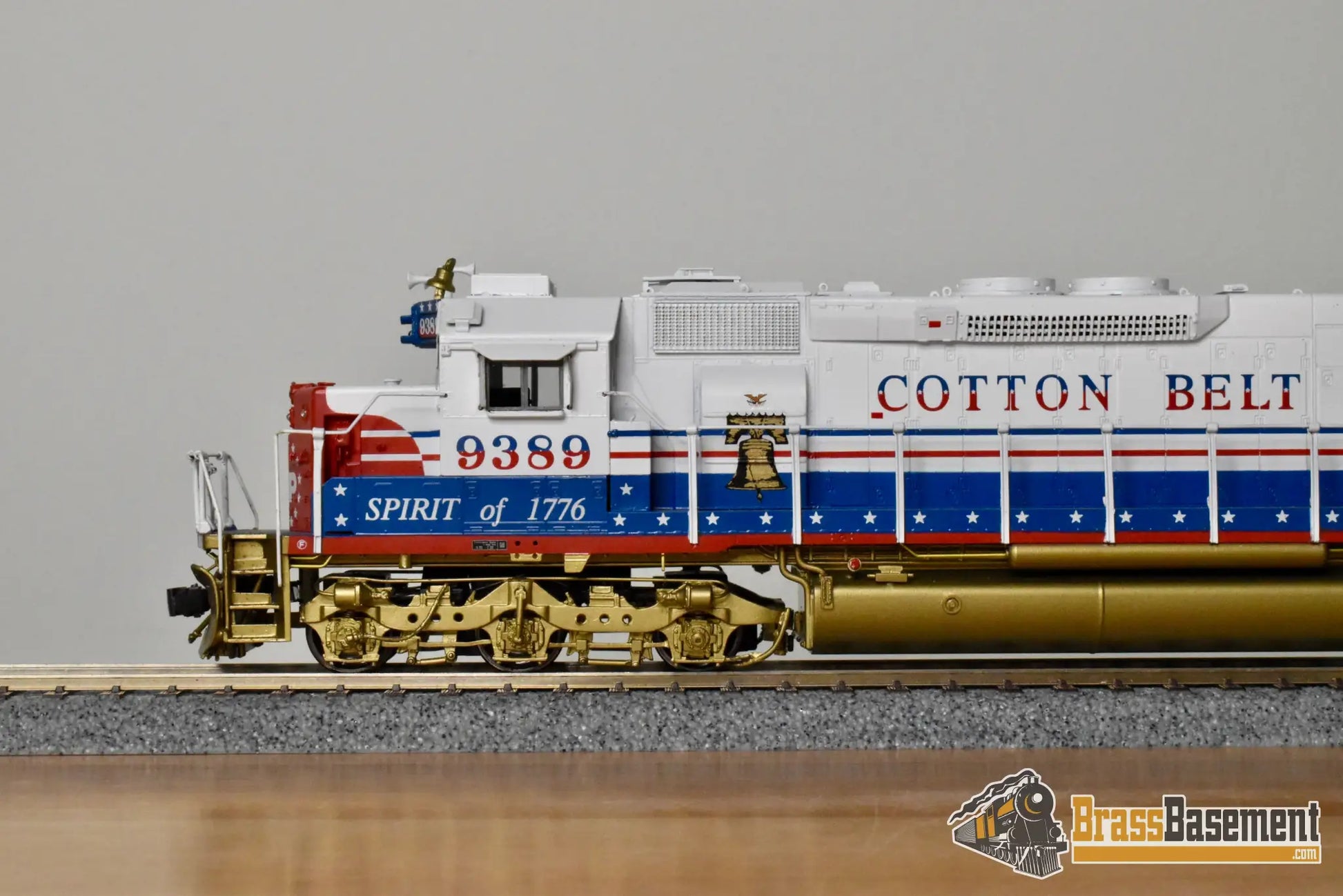 HO Brass - OMI 6381.1 SSW Cotton Belt SD45T-2 Bicentennial #9389 - F/P Mint - Diesel