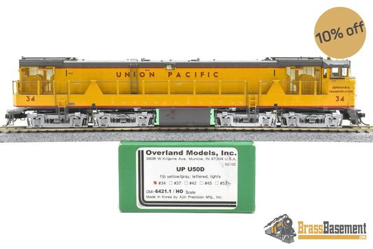 Ho Brass - Omi 6421.1 Union Pacific Up U50D #34 ‘Dependable Transportation’ F/P 2002 Run Diesel
