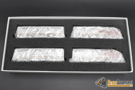 HO Brass – Overland Models AT&SF F7 A-B-B-A Set – Red Plated – 1950’s Era – F/P – Mint HO Brass Diesel Locomotive