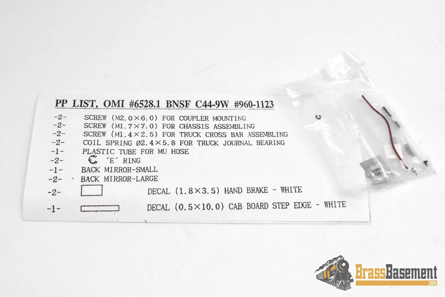HO Brass - OMI 6528.1 BNSF C44-9W #960 H-1 Paint - F/P 1997 Run - Diesel