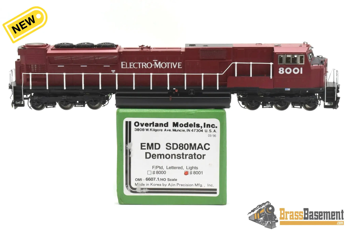 Ho Brass - Omi 6529.1 Emd Sd80Mac #8001 Factory Painted Red Diesel