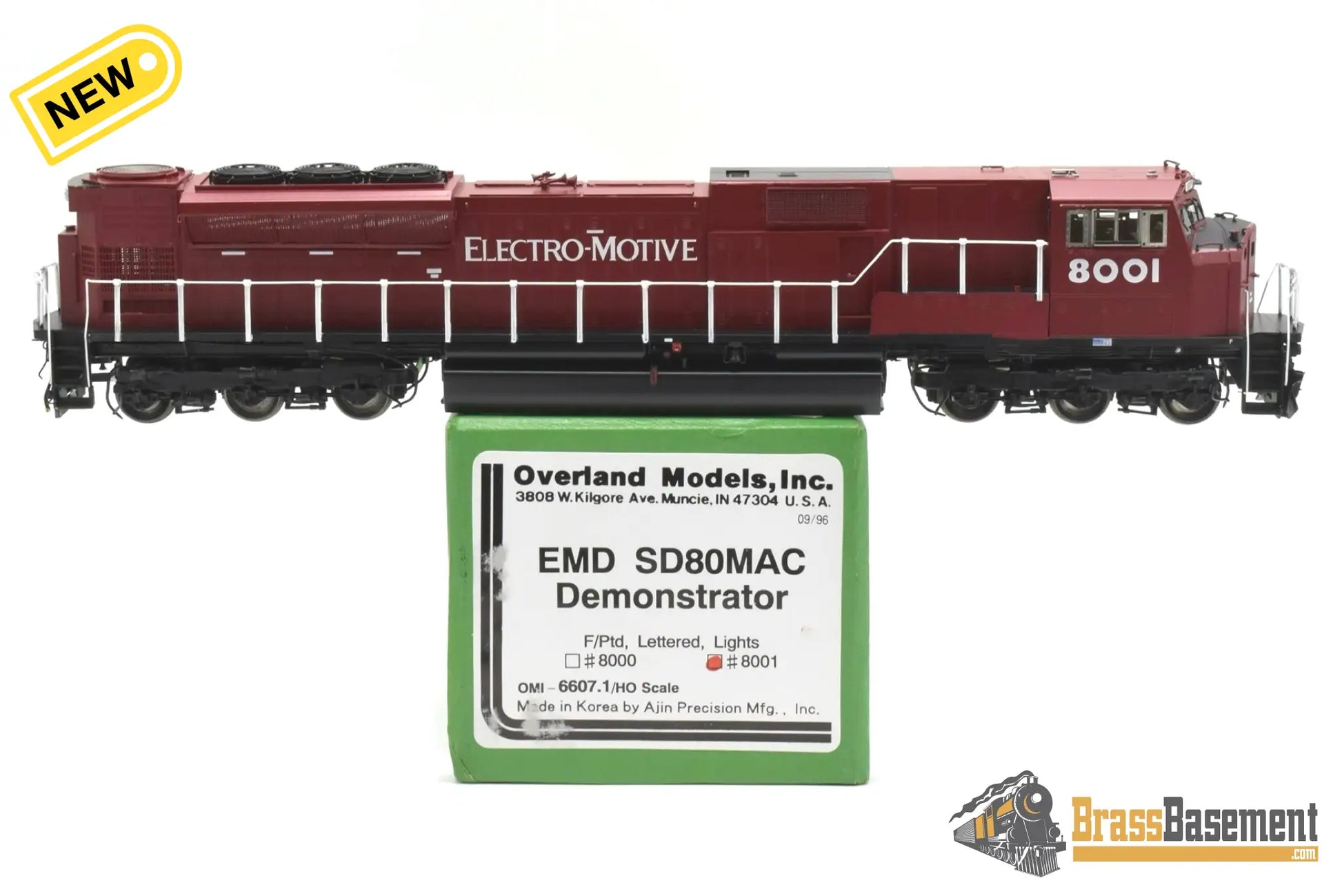 Ho Brass - Omi 6529.1 Emd Sd80Mac #8001 Factory Painted Red Diesel