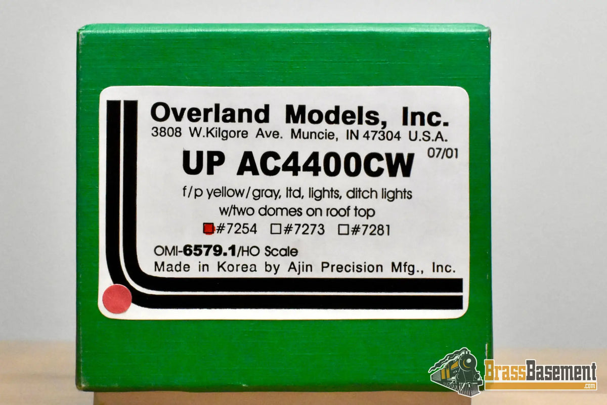 HO Brass - OMI 6579.1 Union Pacific UP AC4400CW #7254 w/ GPS Dome - F/P 2001 Run MINT - Diesel