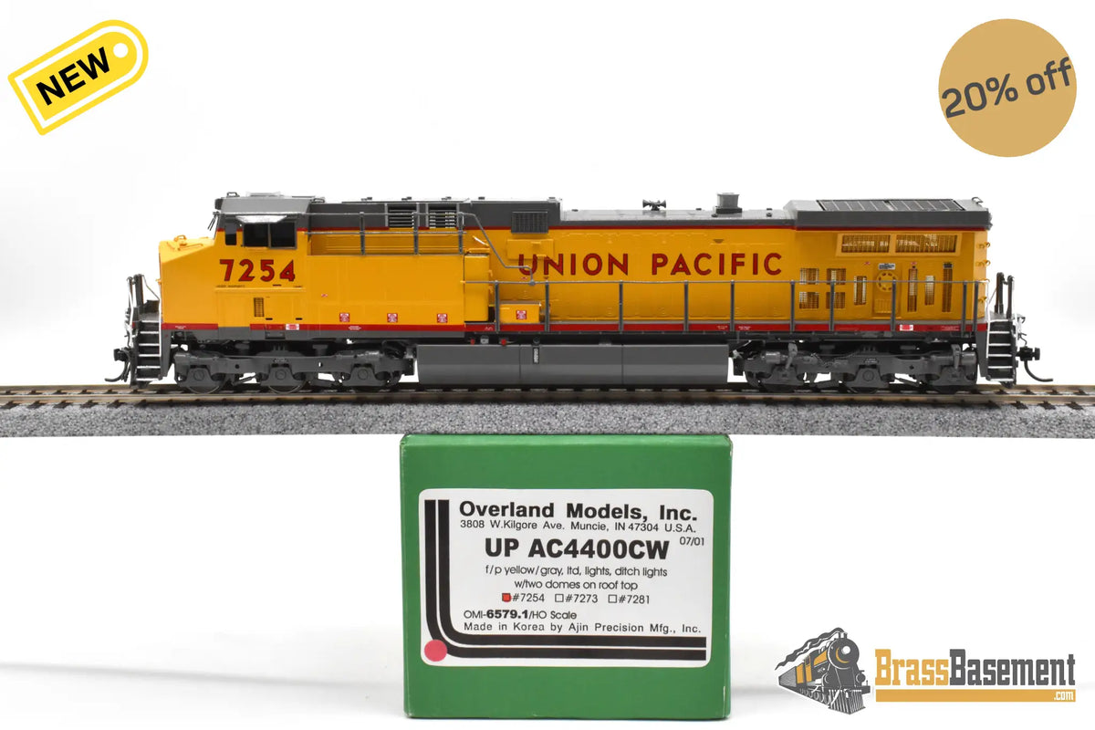 HO Brass - OMI 6579.1 Union Pacific UP AC4400CW #7254 w/ GPS Dome - F/P 2001 Run MINT - Diesel