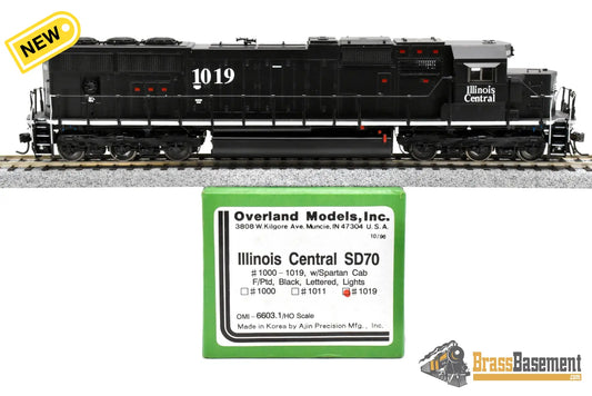 HO Brass OMI 6603.1 Illinois Central IC SD70 #1019 C/P Black Death Star Diesel