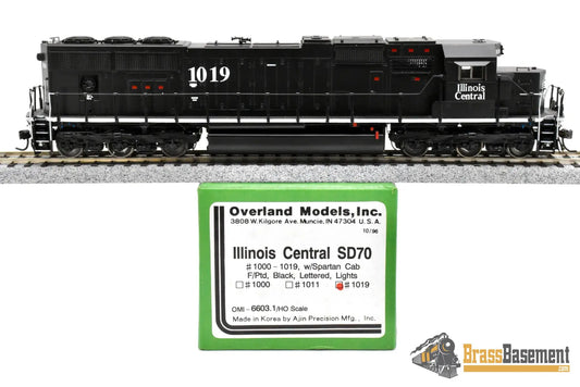 HO Brass OMI 6603.1 Illinois Central IC SD70 #1019 C/P Black Death Star Diesel