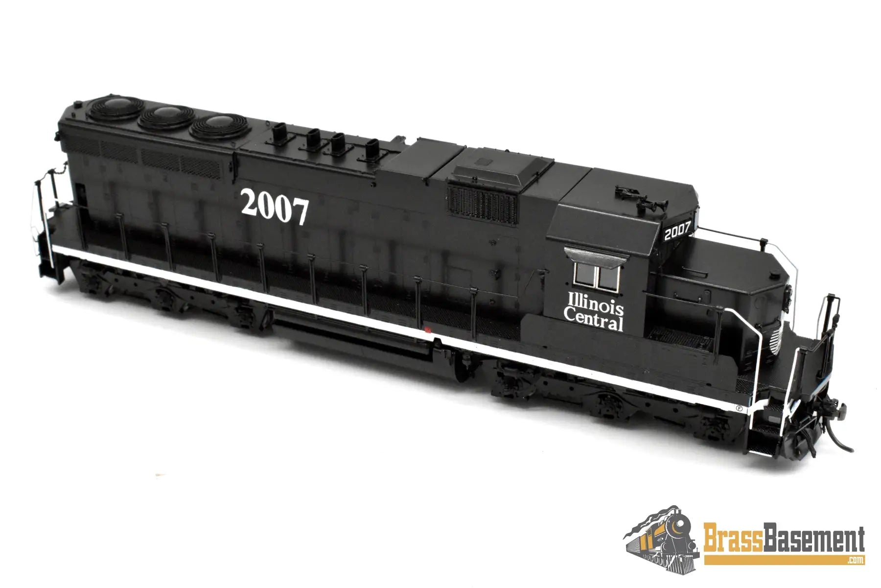 HO Brass - OMI 6770.2 Illinois Central IC EMD SD20 #2007 - Black Death Star Scheme - FP Diesel