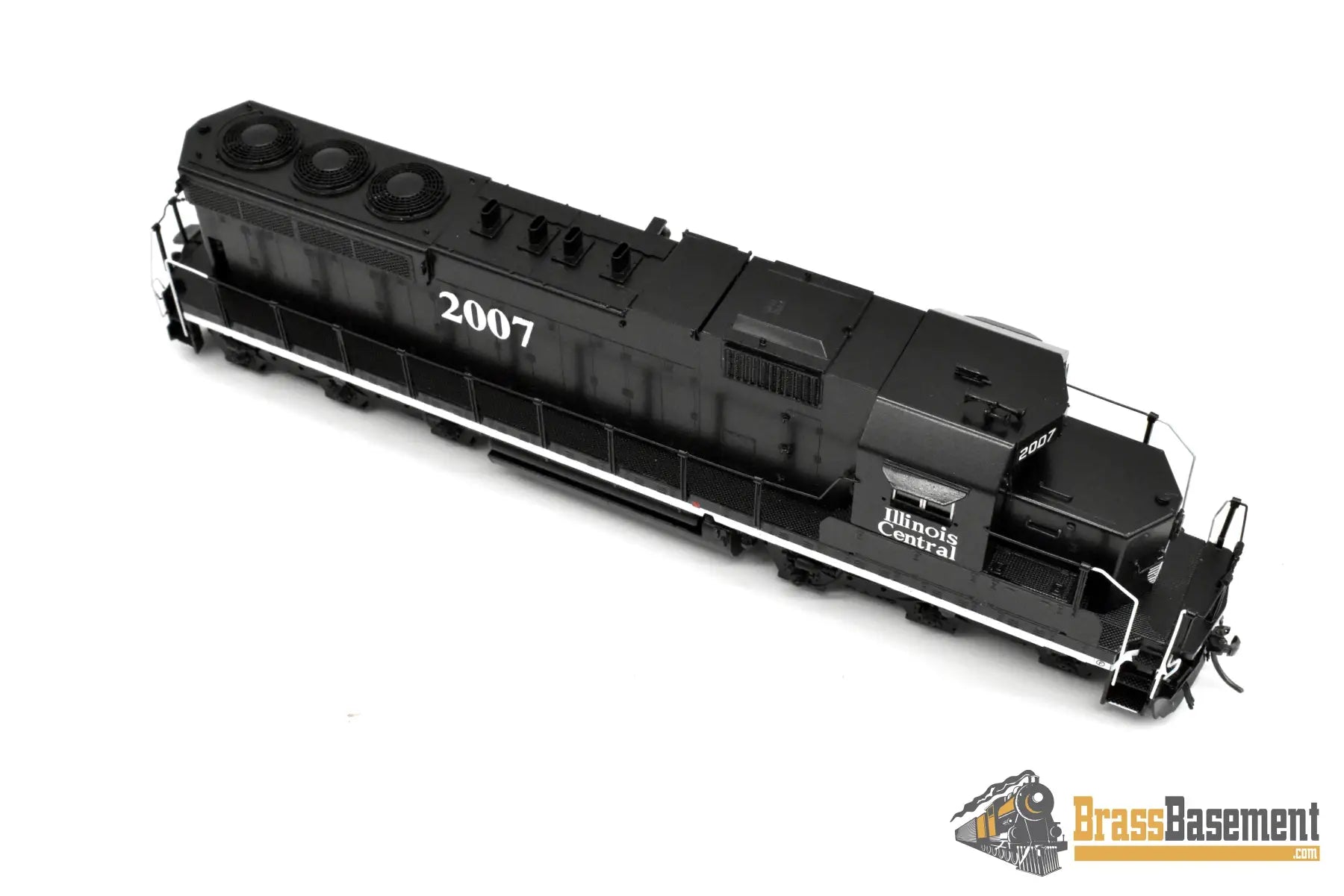HO Brass - OMI 6770.2 Illinois Central IC EMD SD20 #2007 - Black Death Star Scheme - FP Diesel