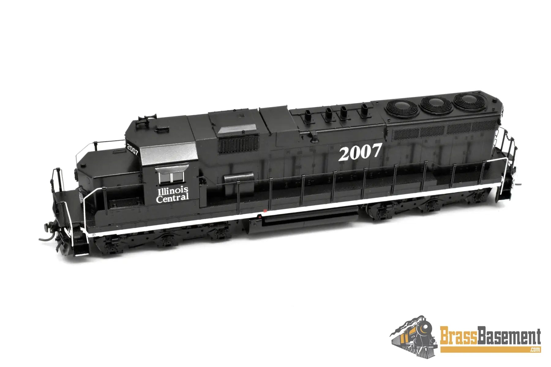 HO Brass - OMI 6770.2 Illinois Central IC EMD SD20 #2007 - Black Death Star Scheme - FP Diesel