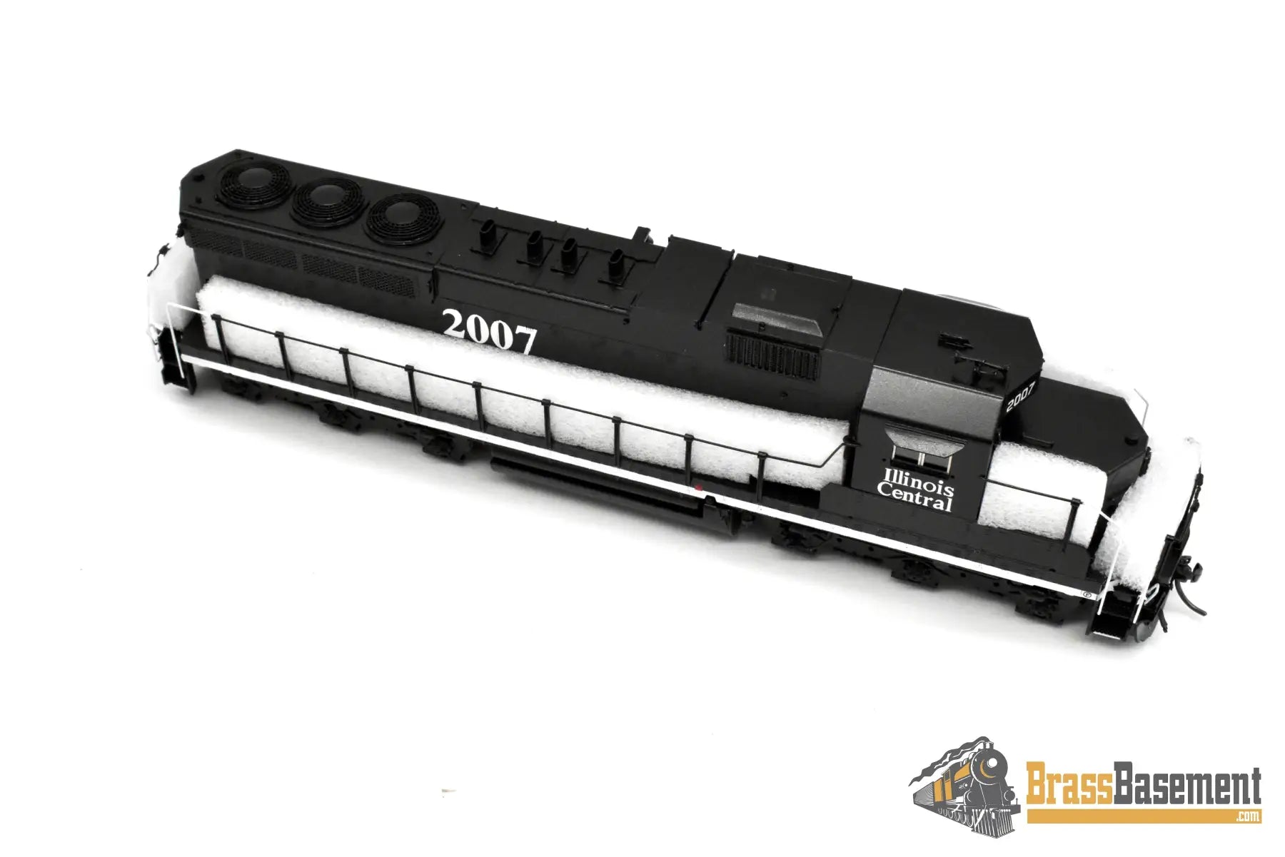 HO Brass - OMI 6770.2 Illinois Central IC EMD SD20 #2007 - Black Death Star Scheme - FP Diesel