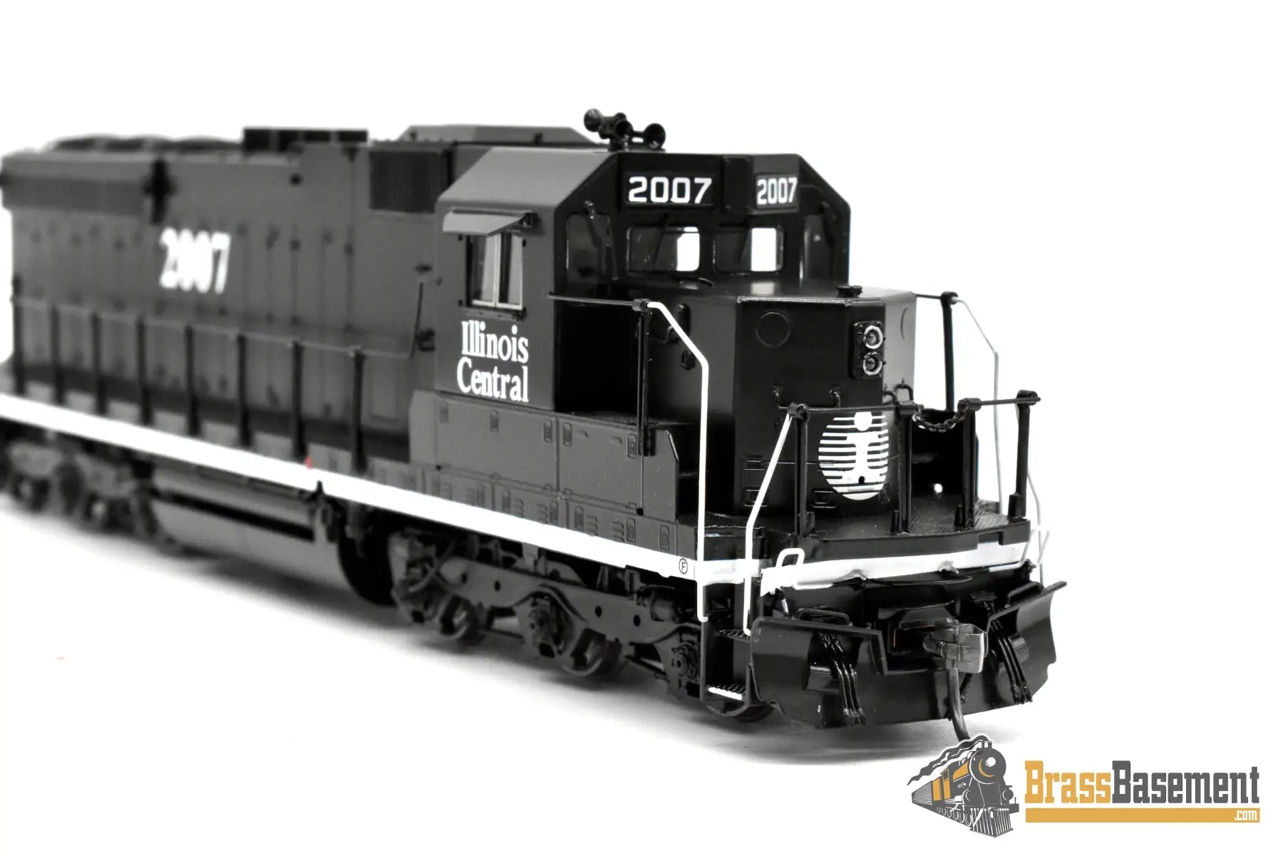 HO Brass - OMI 6770.2 Illinois Central IC EMD SD20 #2007 - Black Death Star Scheme - FP Diesel