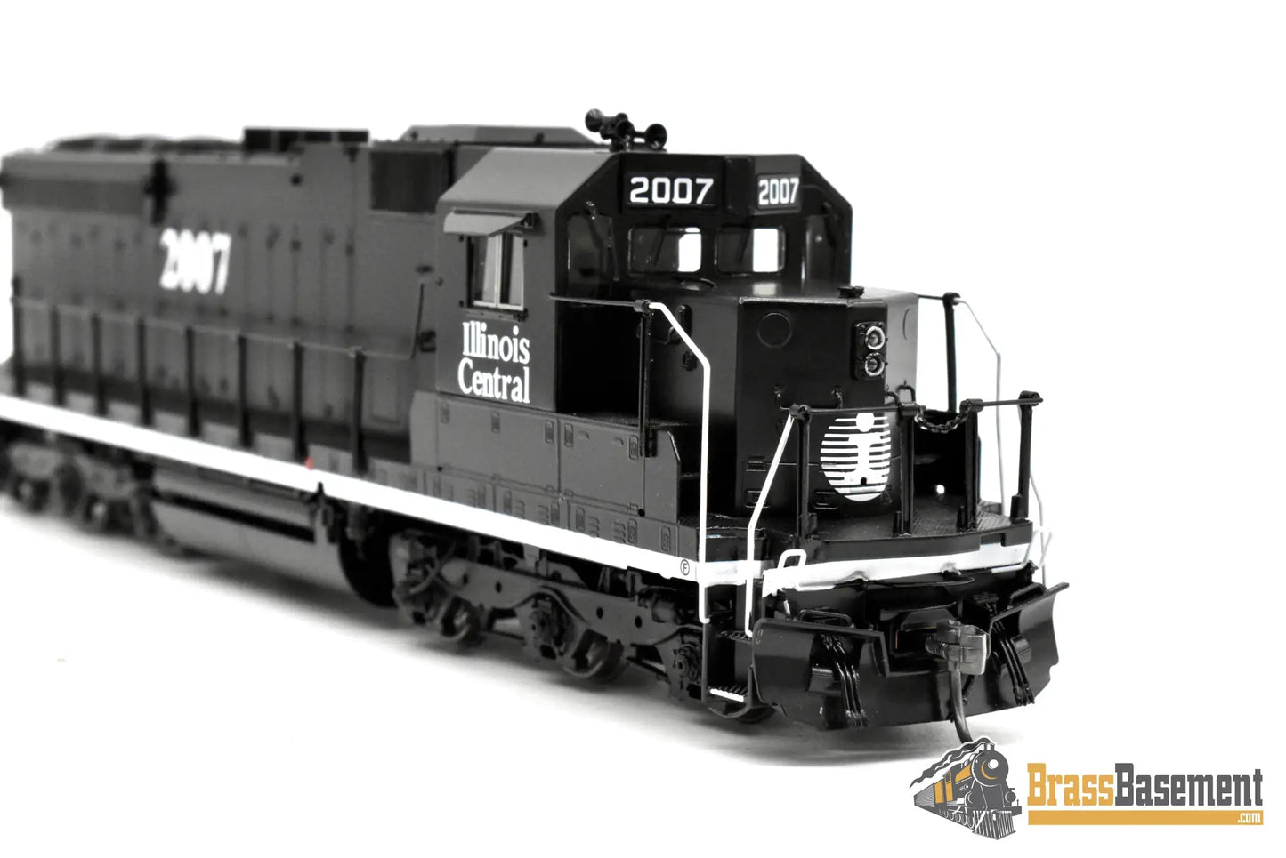 HO Brass - OMI 6770.2 Illinois Central IC EMD SD20 #2007 - Black Death Star Scheme - FP Diesel