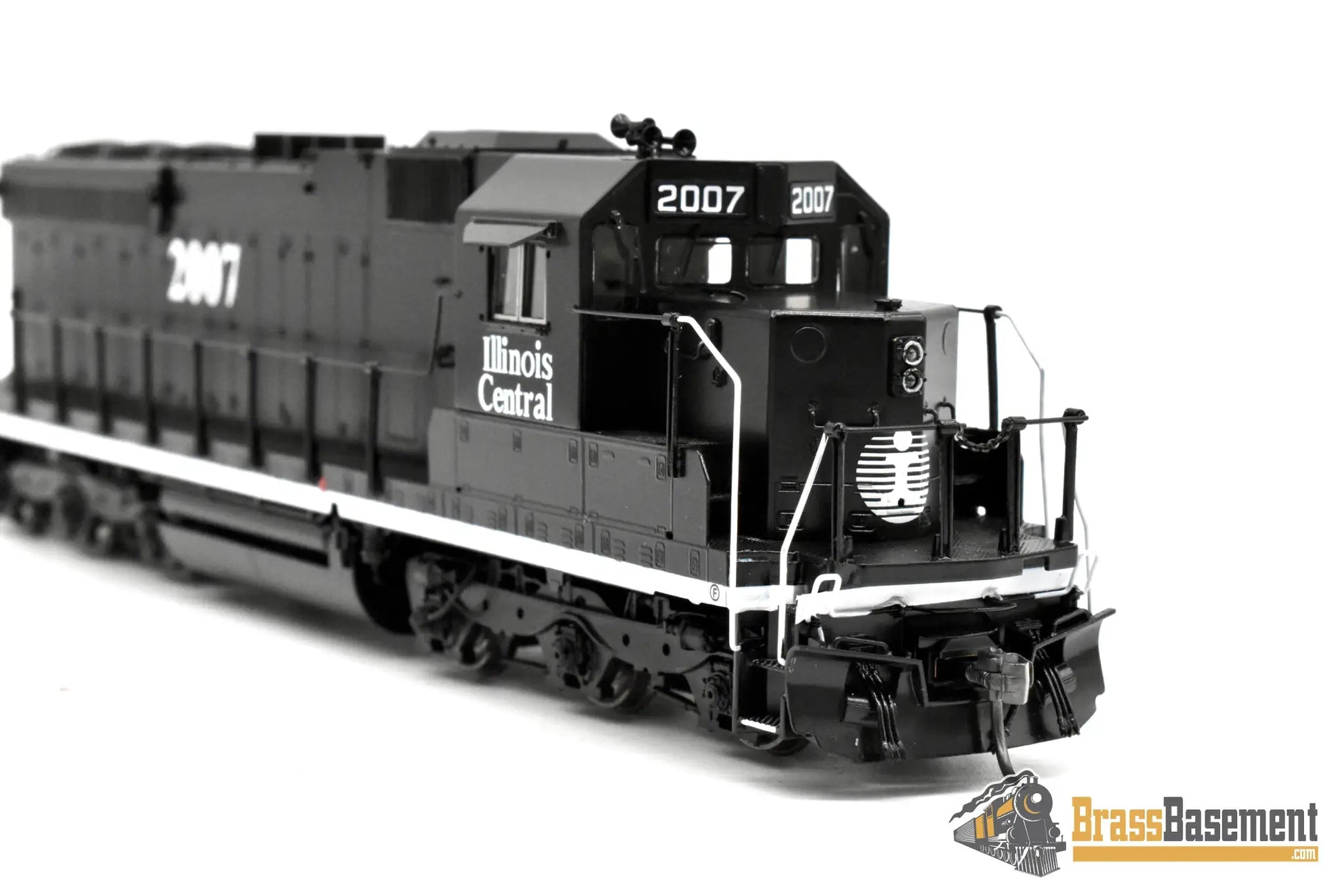 HO Brass - OMI 6770.2 Illinois Central IC EMD SD20 #2007 - Black Death Star Scheme - FP Diesel