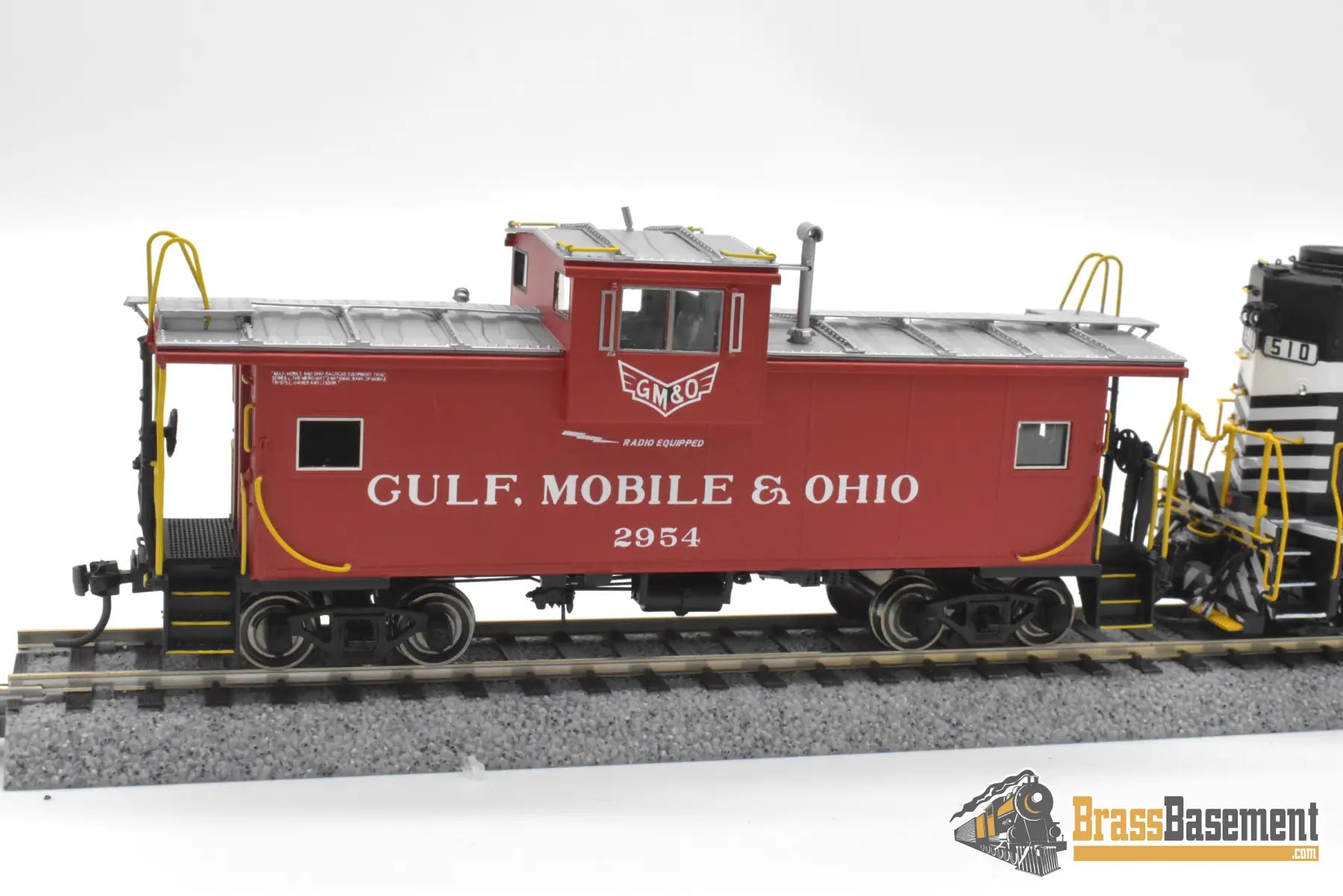 HO Brass - OMI AA-1090-1 & 4237.2 GM&O Gulf Mobile & Ohio GP30 and WV Caboose Set - MINT Diesel
