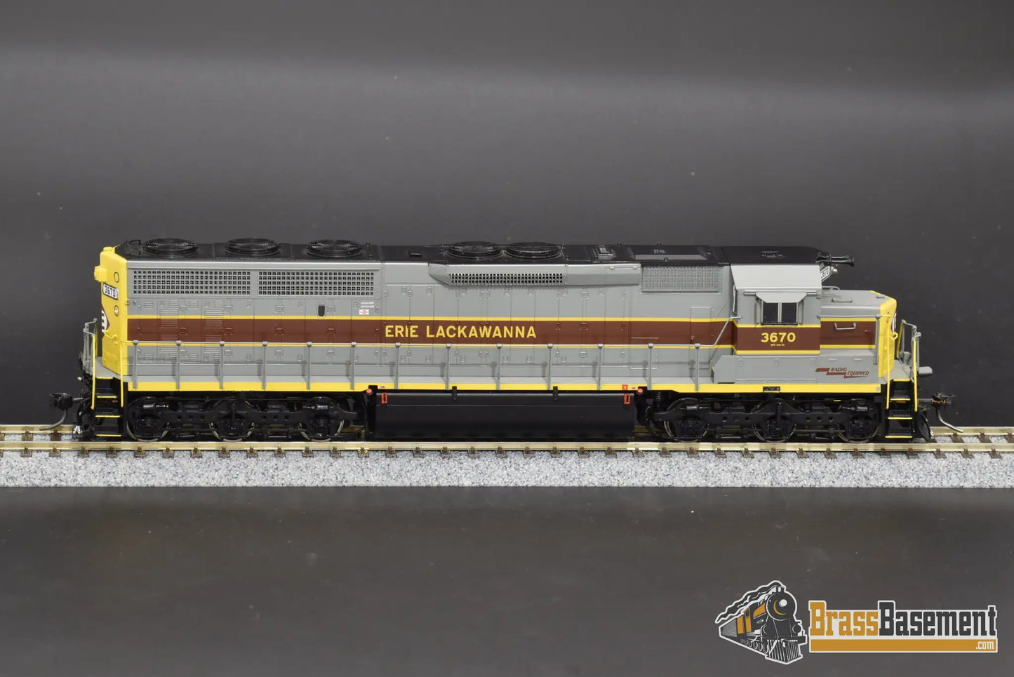 Ho Brass - Omi Aa - 1120 - 1 Erie Lackawanna El Sd45 - 2 #3670 W/ Esu 3.5 Dcc.sound Diesel