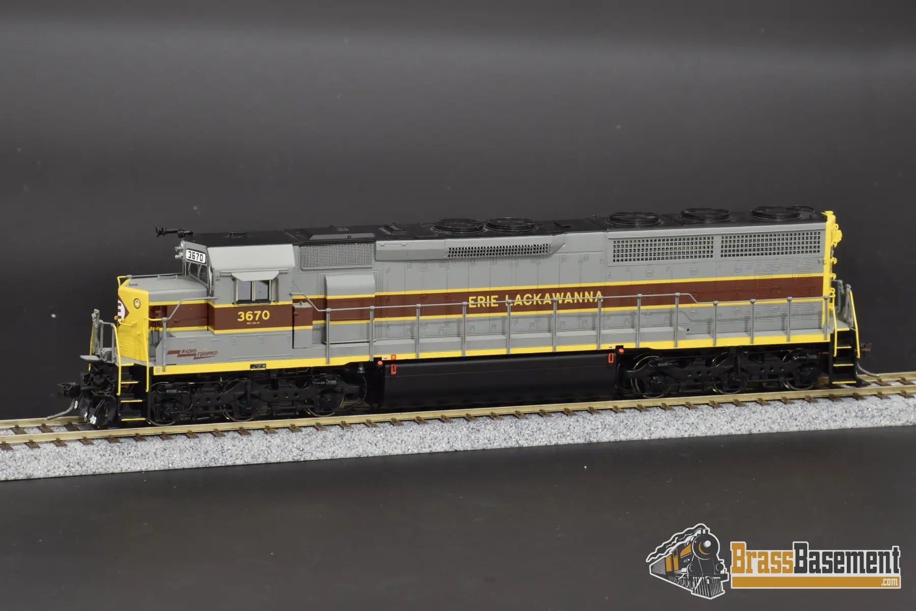 Ho Brass - Omi Aa - 1120 - 1 Erie Lackawanna El Sd45 - 2 #3670 W/ Esu 3.5 Dcc.sound Diesel