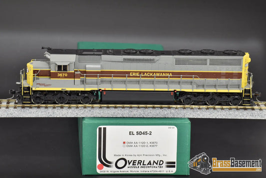 Ho Brass - Omi Aa - 1120 - 1 Erie Lackawanna El Sd45 - 2 #3670 W/ Esu 3.5 Dcc.sound Diesel