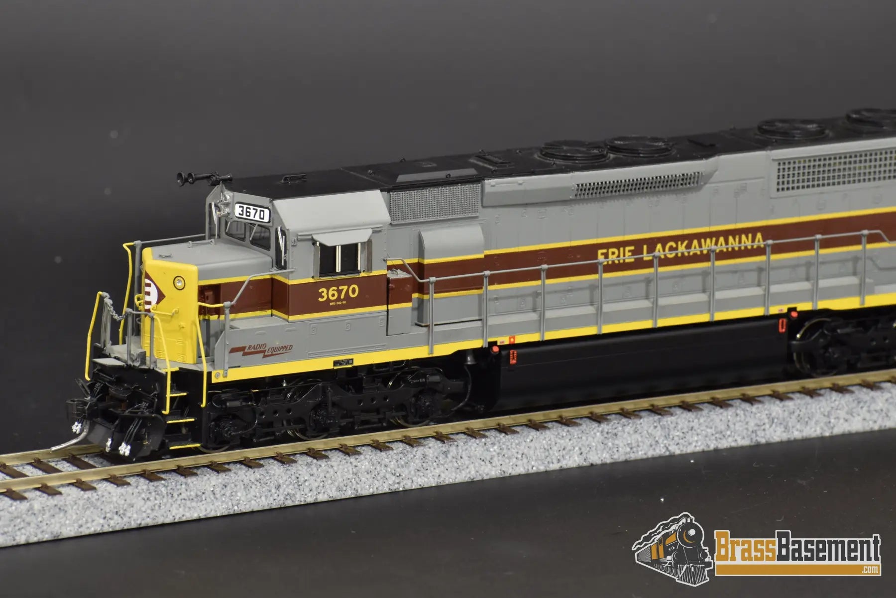 Ho Brass - Omi Aa - 1120 - 1 Erie Lackawanna El Sd45 - 2 #3670 W/ Esu 3.5 Dcc.sound Diesel